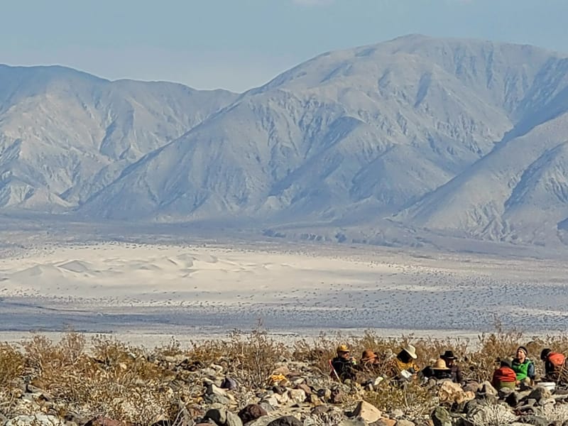 View of remote Panamint Sand Dunes from the Panamint Springs Resort