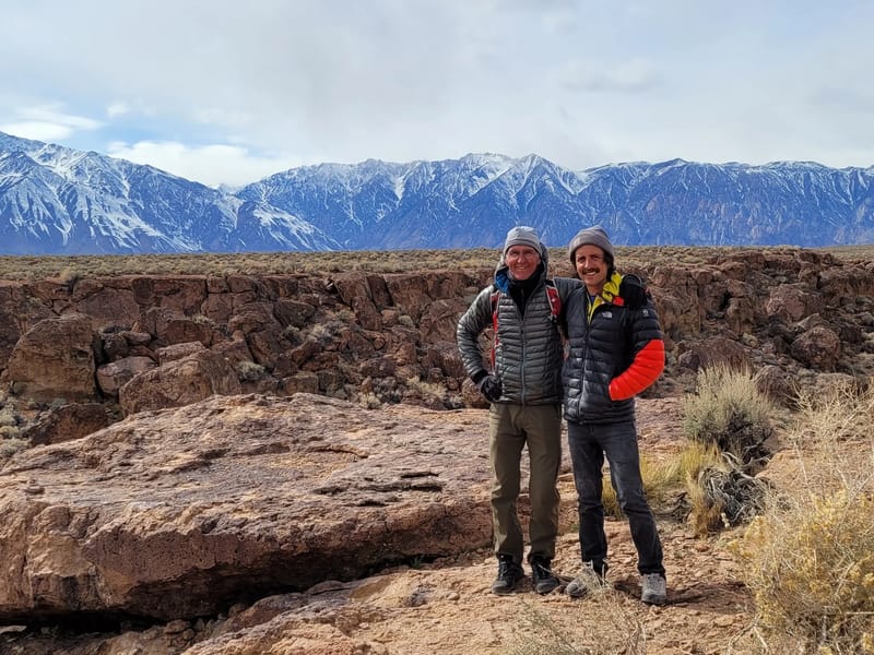 Andrew and Herb atop the Volcanic Tablelands
