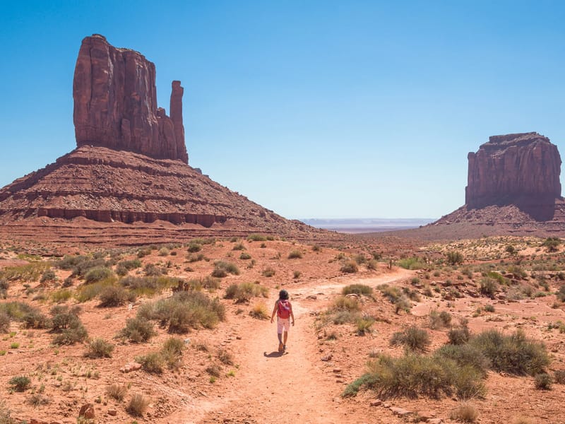Lolo setting off on the Wildcat Trail