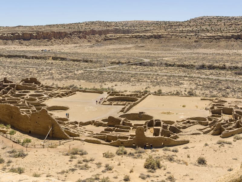 View of Pueblo Bonito from above