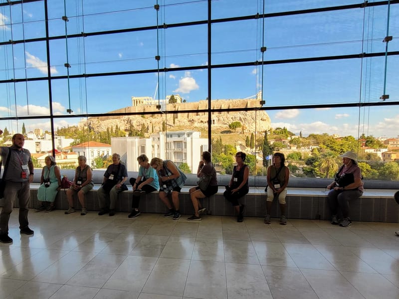 View of Acropolis from Acropolis Museum