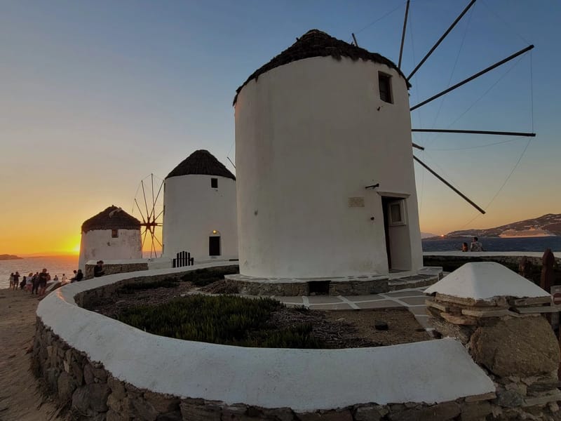 Iconic windmills of Mykonos