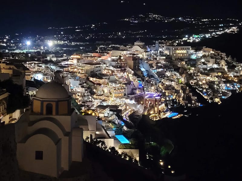 Fira at night