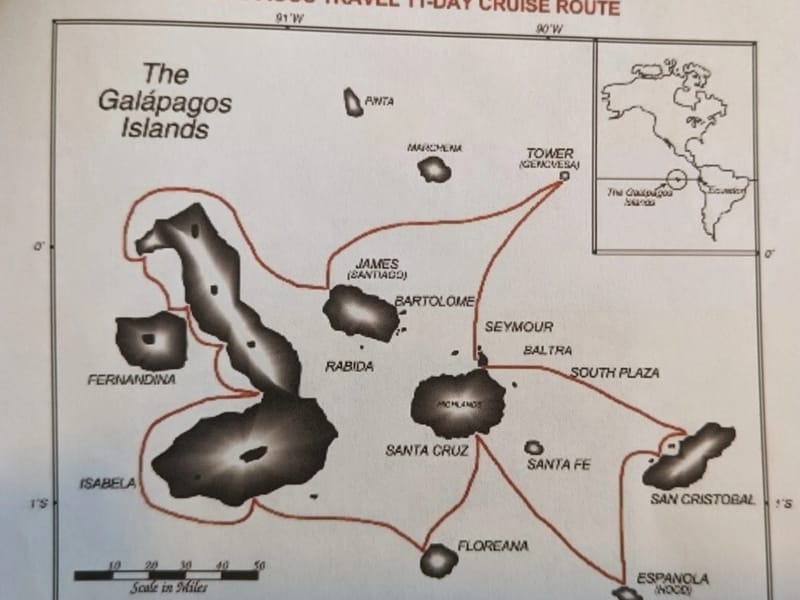 Map of our 11-day cruise
