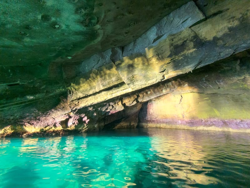 Inside the sea cave