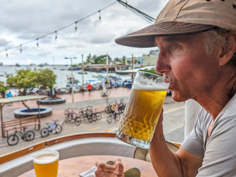 Herb enjoying the Santa Cruz Brewery